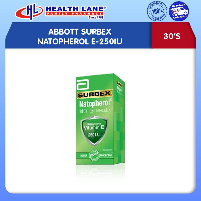 ABBOTT SURBEX NATOPHEROL E-250IU (30'S)